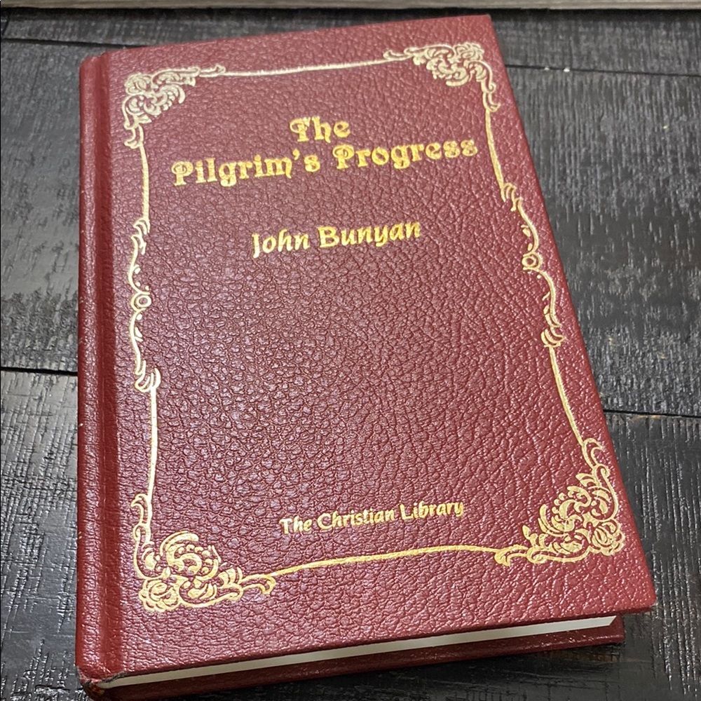 The Pilgrim's Progress John Bunyan - Red Hardbound Leather Edition!